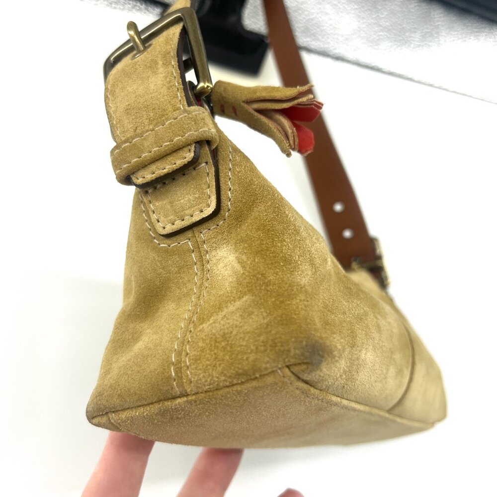 Vintage Y2K Coach Hamptons Suede Mini Bag in Tan 7470 - Picture 3 of 8